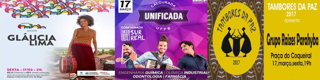 Agenda cultural do fim de semana em João Pessoa como opções gratuitas e pagas