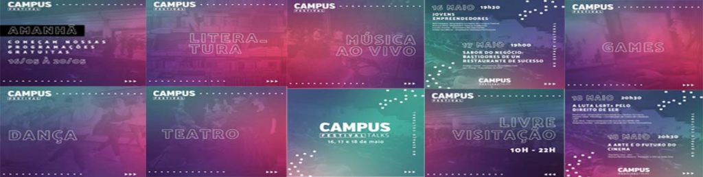 Campus Festiva acontece de 16 à 20 de maio